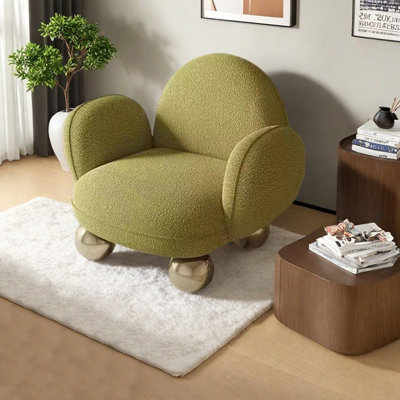 Chaise de loisirs minimaliste en molleton d'agneau