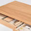 Bureau à double tiroir en bois massif brun clair