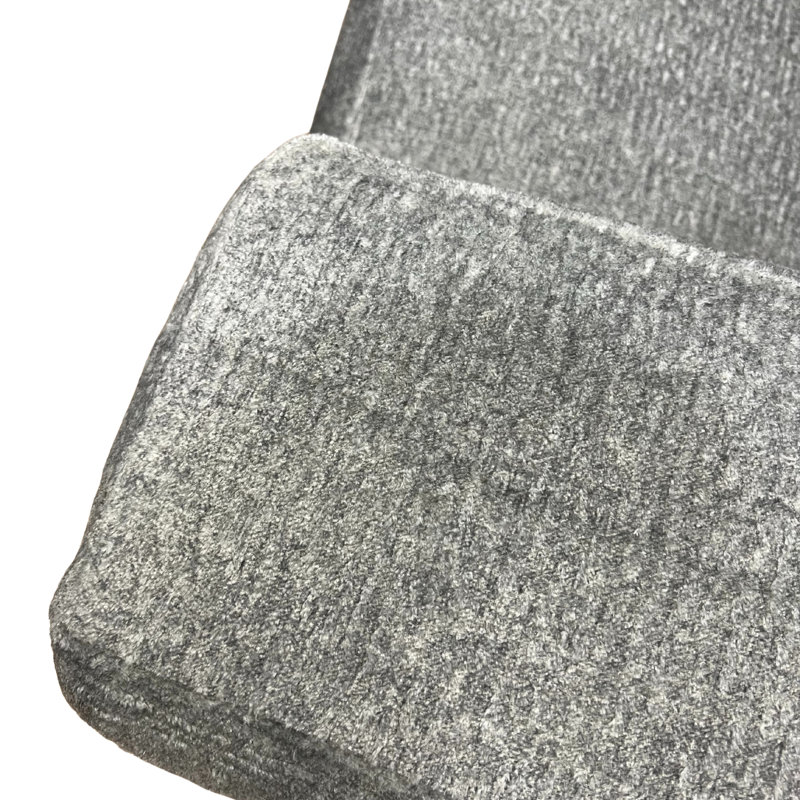 Canapé-lit rond en forme de L avec repose-pieds flottant gris rond Roundhill Furniture Arden