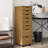 Jennarose vidaXL MOSS 8-Drawer Chest with Wheels, Solid Pinewood-1540879283