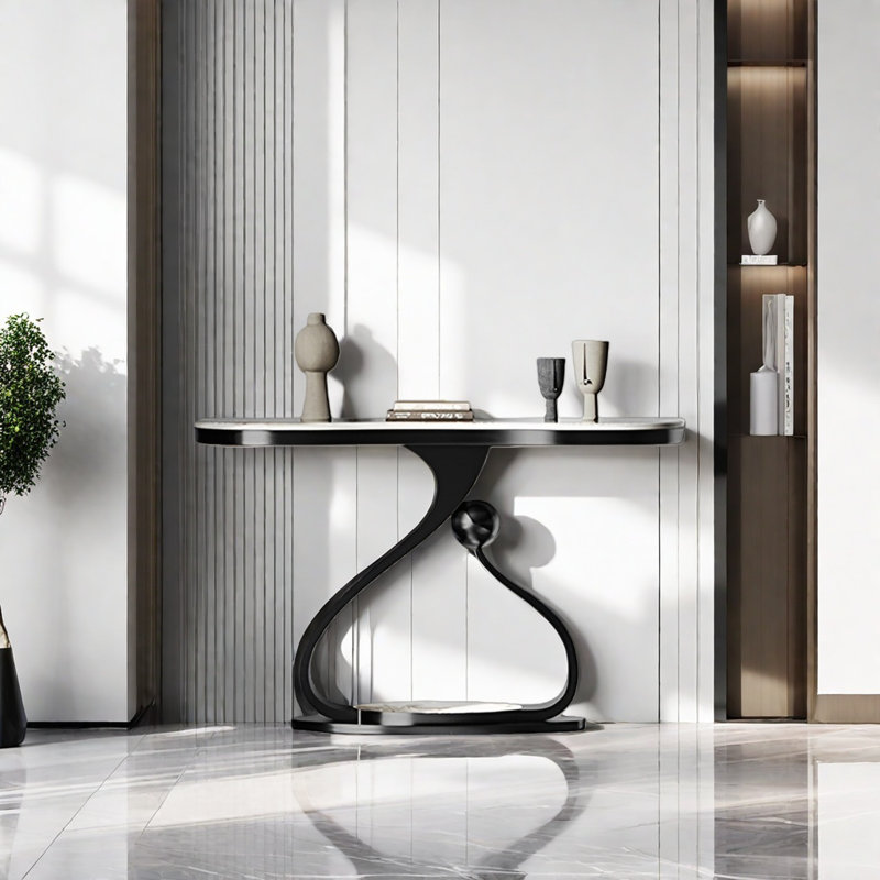 Console Modern Luxury Art, H 33,46 po x l 47,24 po x P 15,75 po, Noir