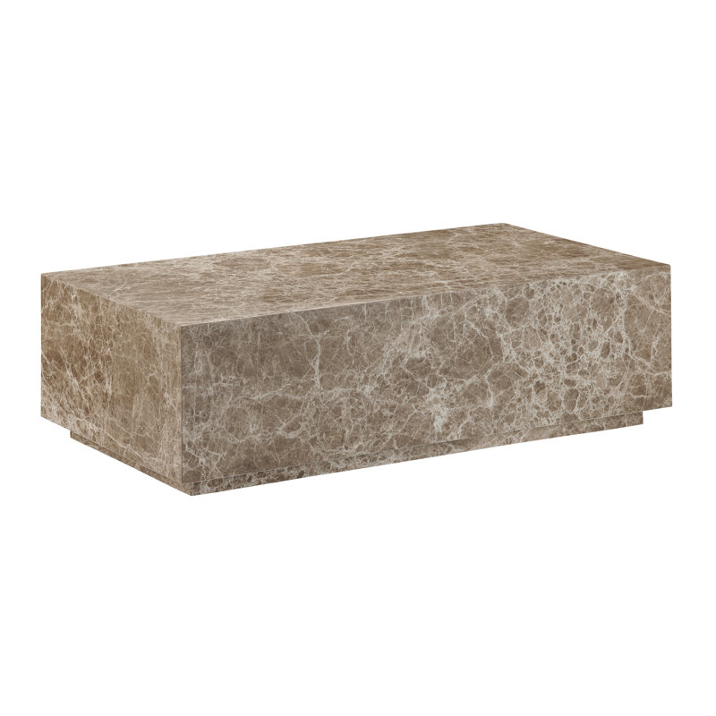 Stonebrook 56" Beige Marble Coffee_Cocktail Table