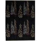 Hand-Knotted High-Quality Black Area Rug