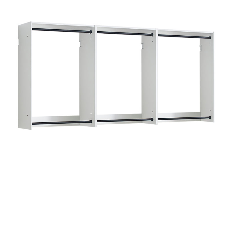 Système de placard mural en bois, Blanc