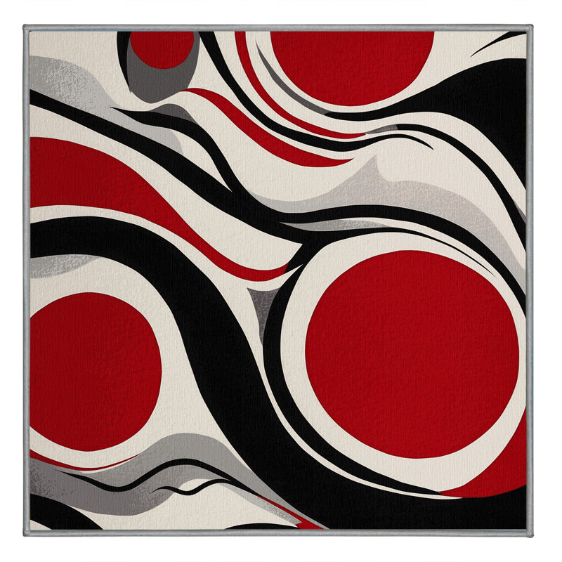Cerise Glow Rug, Square 7'