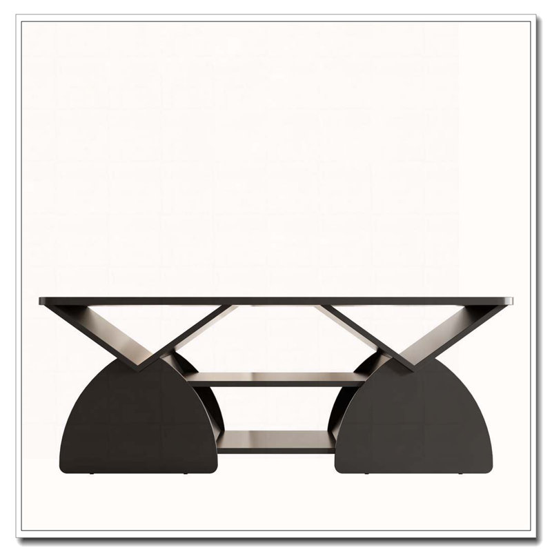 Table basse rectangulaire pour le salon, Noir