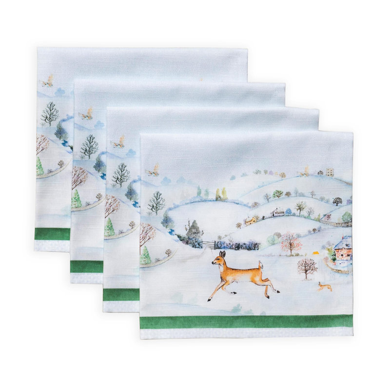 Serviettes 100 % coton Maison d'Hermine Snowy World - 20 po x 20 po