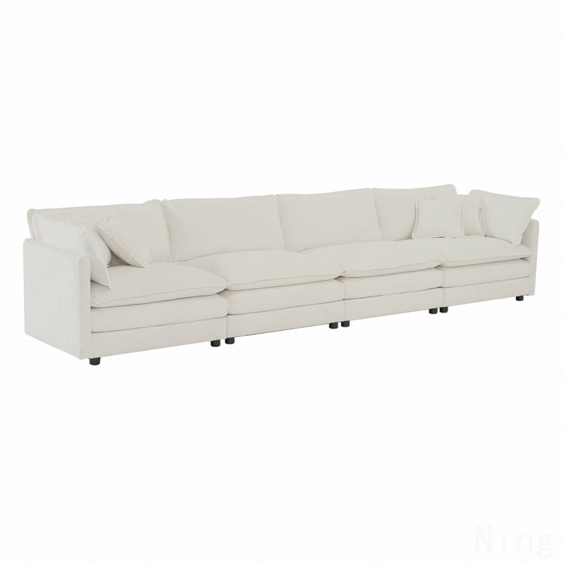 Canapé pour 4 personnes dans des chambres familiales spacieuses, canapé modulaire gratuit, canapé 4 places, tissu chenille confortable, canapé modulaire