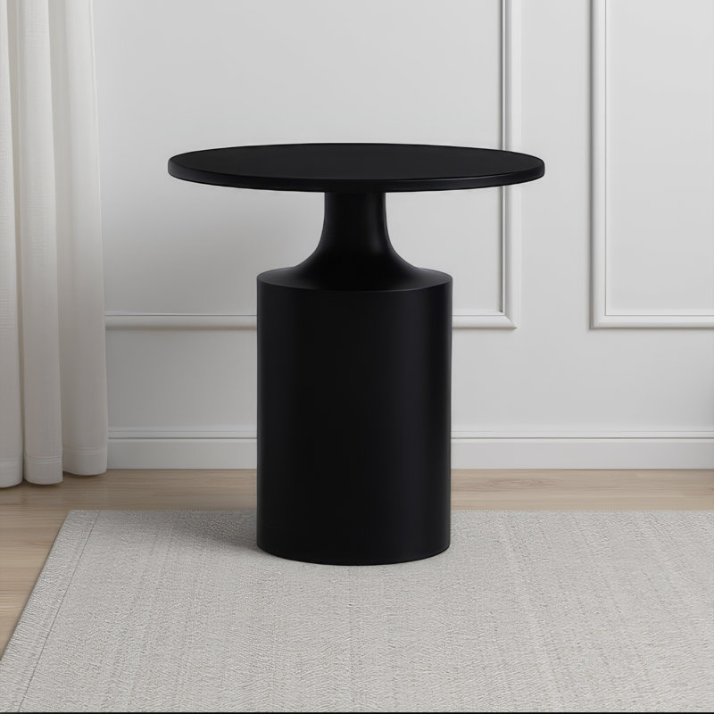 Table de bout à piédestal Athanasios, Noir