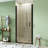 32"-33 1/4" W x 72" H Pivot Semi-Frameless Shower Door with Clear Glass-81914736