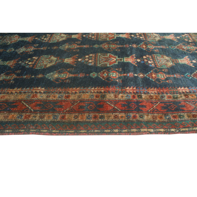 One-of-a-Kind 3'9" x 8'8" 1980s Runner Wool Area Rug in