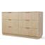 Commode à 6 tiroirs, commode double en bois 54 po pour chambre à coucher-751281183