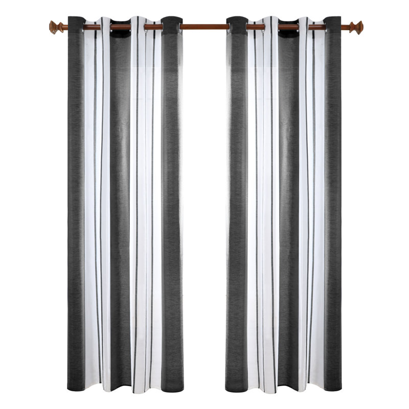Dearious Sheer Curtain, Width 140 x Drop 229 cm, Black