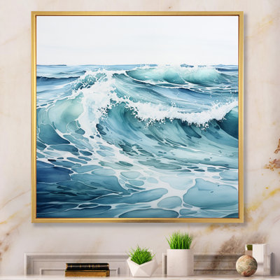 " Teal Minimalism Tranquil Waters "