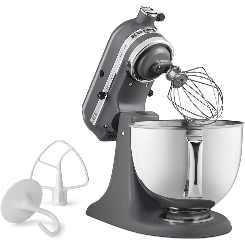 Batteur sur socle à tête inclinable de 5 pte Artisan® de KitchenAid®, Gris