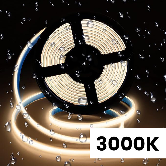 Bande DEL Cob, IP68, 3000 K, H 1 po x l 72 po x P 1 po