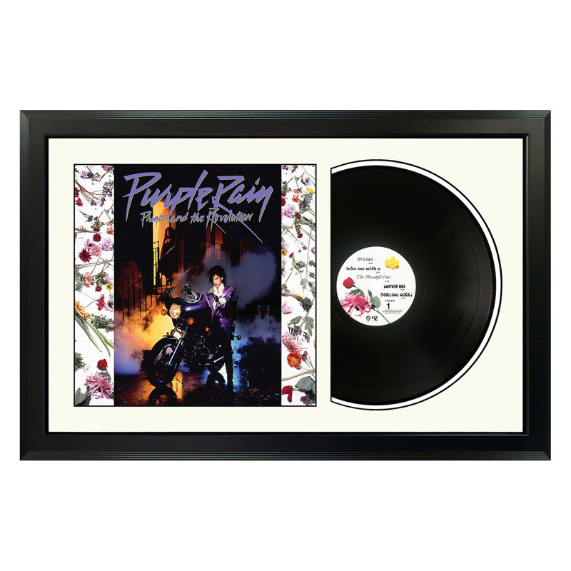 Prince "Purple Rain" Framed Vinyl Record Wall Art, LP Album Cover Display, Music Memorabilia Decor, Unique Gift for Vinyl Lovers