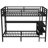 Bunk Bed With Desk And Shelves, Multiple Placement, With LED And USB-726402291