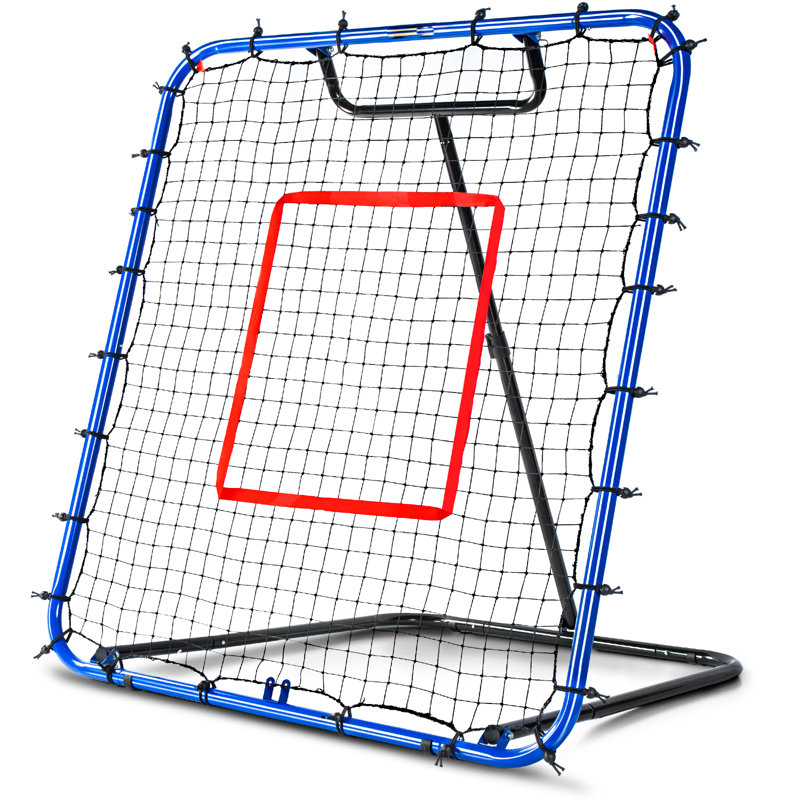 Baseball Rebounder Net 4 X 4.5 FT Baseball Training Equipment Baseball Bounce Back Net With 5 Ball Return Angles Softball Pitching Net Fly Ball Line Drive Ground Ball Training Net For Fielding