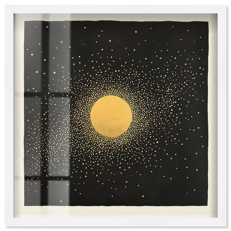 Golden Vortex II Boho Gold Art Shadowbox par Art Remedy, H 31 po x l 31 po, Blanc