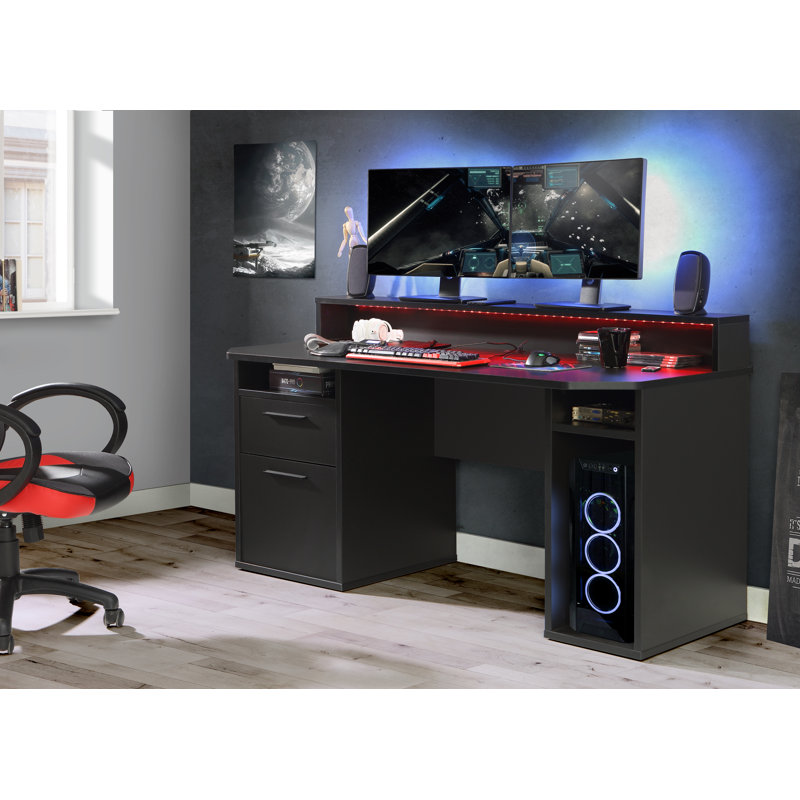 Bottorff Computer Desk, Matte Black