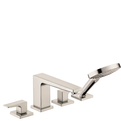 Metropol 4-Hole Roman Tub Set Trim With Lever Handles and 1.75 GPM Handshower Trim Set Only