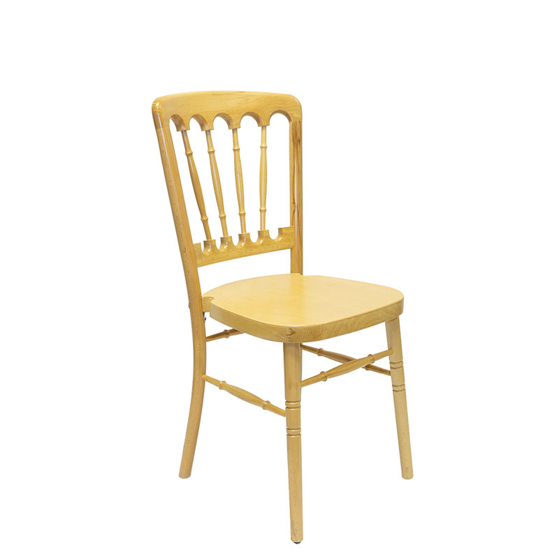 Arroyo 43cm H Solid Wood Slat Back Stacking Side Chair, Natural
