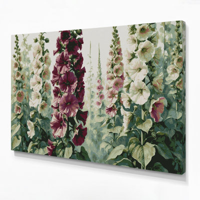 Art mural sur toile Botanical Hollyhock