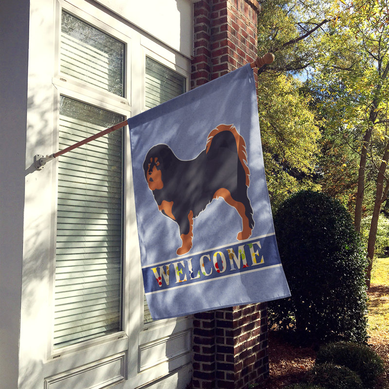 Polyester 2 côtés 40 x 28 po welcome drapeau maison, Mastiff tibétain