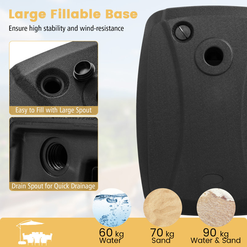 Brynson 6 kg Plastic Umbrella Base
