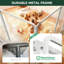 Parc pour chien d'intérieur en acrylique AuraSpace Pro de FXW, robuste avec structure en métal, hauteur de 40 po et 8 panneaux pour chiens de taille moyenne et grande, blanc-123431290-125480995