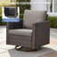 Chaise berçante pivotante en osier avec coussins Kaelahni-22772521-31176521