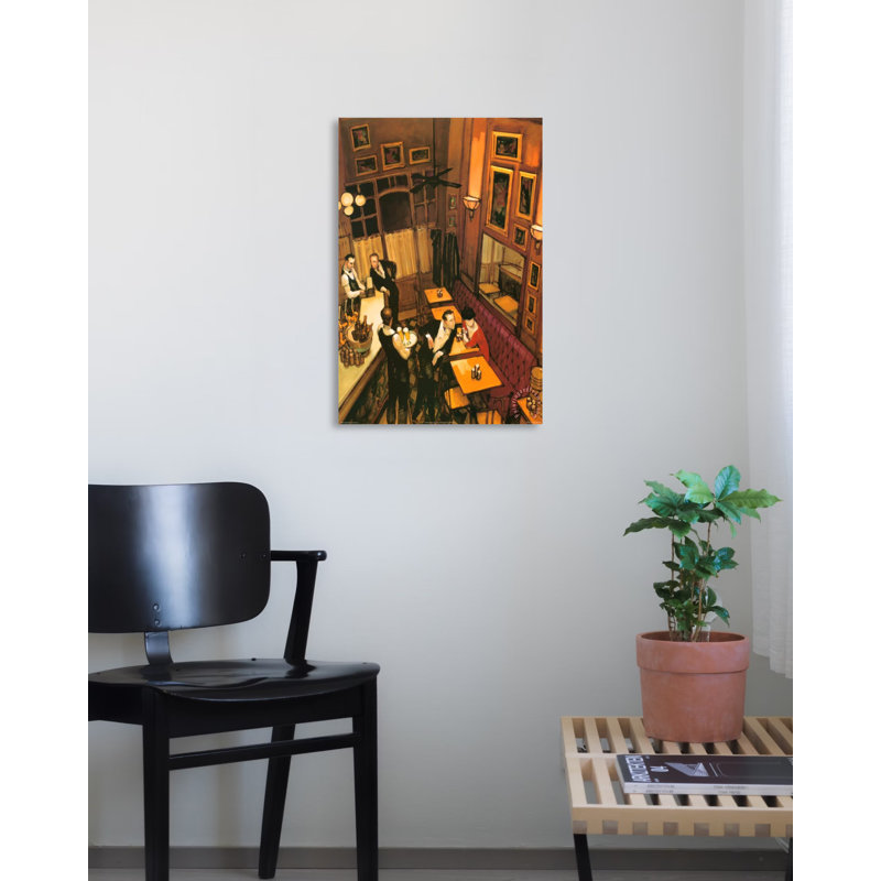 Buy Art for Less The Bistro by Juarez Muchado Wrapped Canvas Wall Art Decor, 18" H x 12" W x 1.5" D