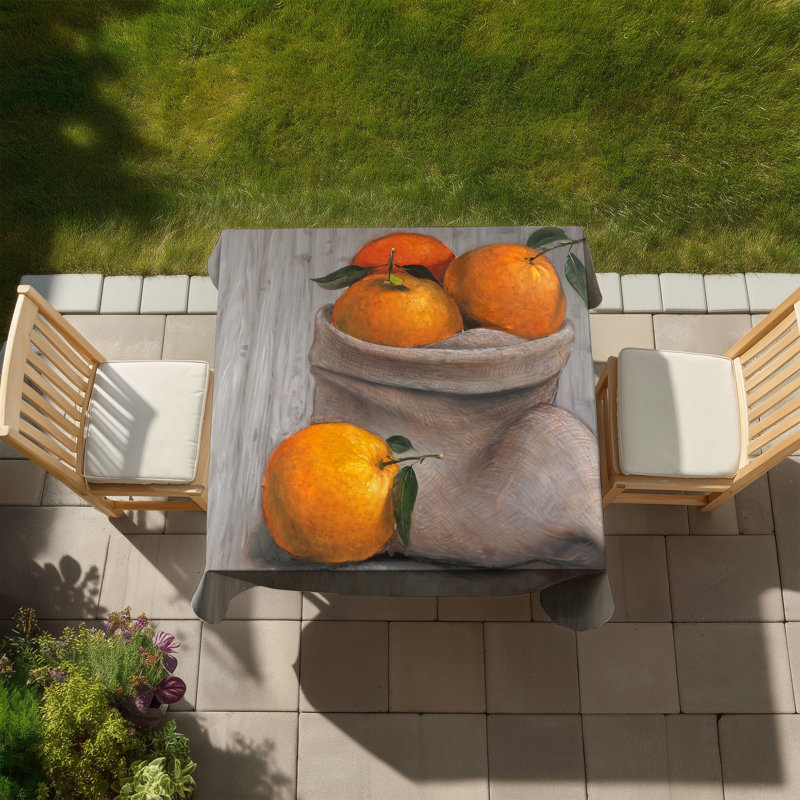 Bag of Oranges Tablecloth | Hyperrealist Kitchen Decor