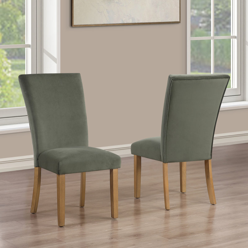 Artemis Velvet Fabric Side Chair, Sand, Velvet Green