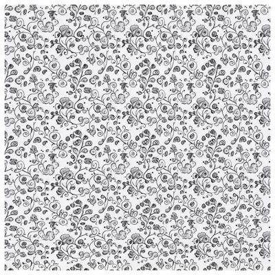 Couvertures à motif floral noir et blanc
