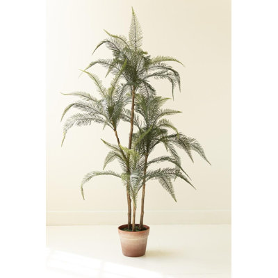 Fougère artificielle 46 po en pot plastique