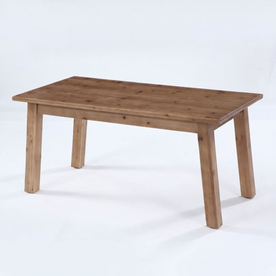 62.9-Inch Solid Wood Dining Table for 6 People, Farmhouse Rectangle Wood Kitchen Dinner Table for Dinning Room