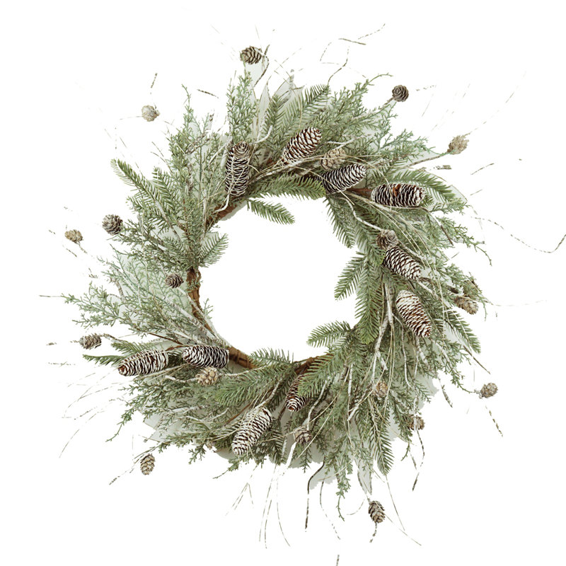 Pine/Pinecone Wreath, Green