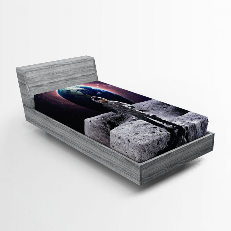 Drap-housse en microfibre Space, Drap-housse de taille simple
