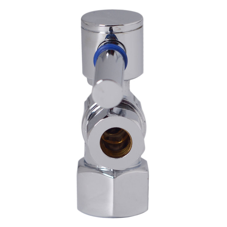 1/4-Turn Lever Handle Angle Stop Shut Off Valve, 1/2" IPS x 3/8" OD
