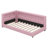Upholstered Daybed With Storage, L-Shaped Daybed With LED Belt And USB Ports-1402945156-1402945157