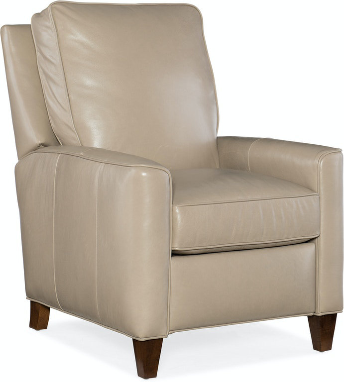 Yorba Leather Armchair, Aline Fumo Genuine Leather, Cobblestone, Push Back