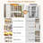 Kitchen Pantry with 6 Doors and 2 Drawers, 71'' Tall Cabinet with Adjustable Shelves, Freestanding Tall Cupboard Storage Cabinet, Kitchen Hutch Cabinet Pantry Organizers for Dining Room, Living Room, Hallway-1504250944
