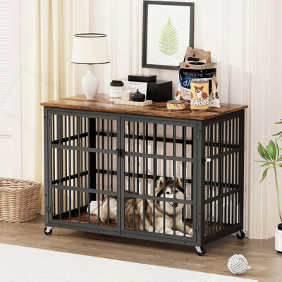 Porte pour cage de style meuble avec ouvertures latérales