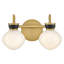 Lucy 2-Light Schoolhouse Bath Vanity Fixture with Cased Opal Glass-91635844