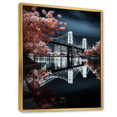 Magnifique pont urbain illuminé