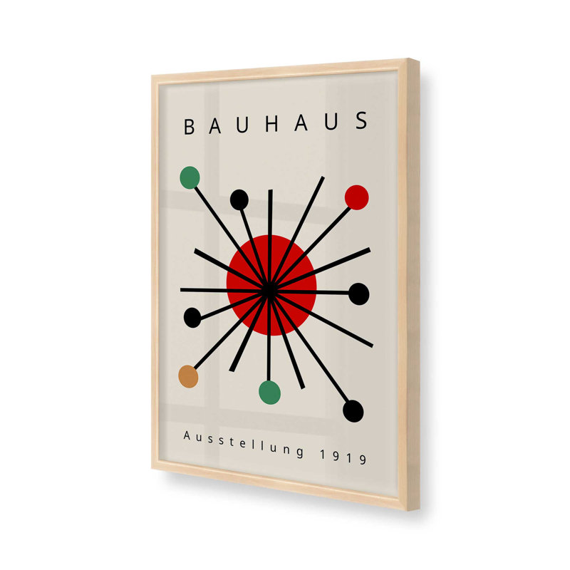 Éclat audacieux du Bauhaus, Érable brut encadré, H 37 po x l 25 po
