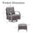 Bobra Outdoor Wicker Rattan Swivel Rocking Patio Chairs With Cushions And Ottomans-756244011