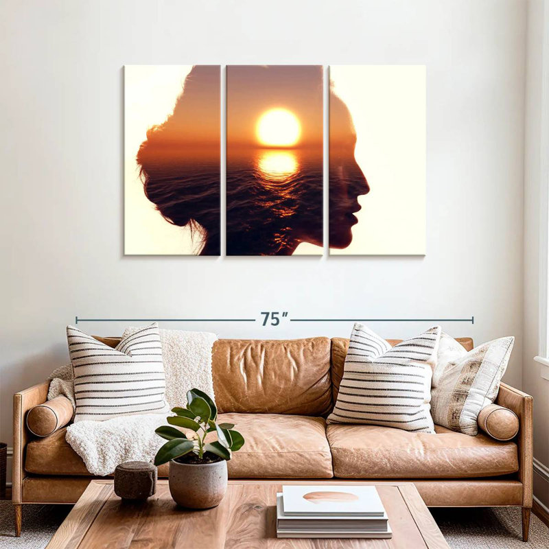 Portrait de coucher de soleil Leisha, H 36 po x l 57 po